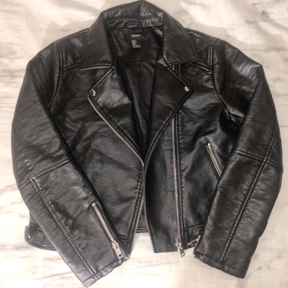 Black Faux Leather Jacket